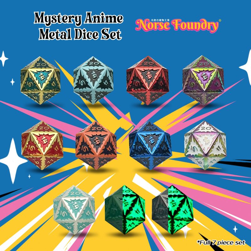 Display Sheet Anime Mysery Dice Set