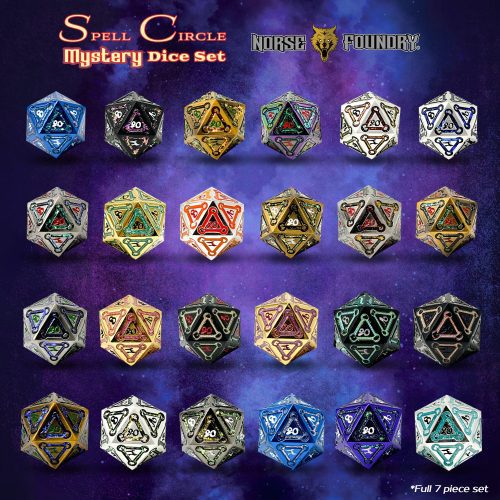 Display Sheet Spell Circle Mysery Dice Set