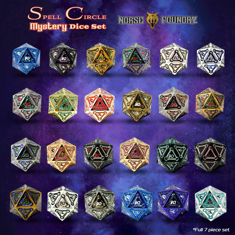 Display Sheet Spell Circle Mysery Dice Set