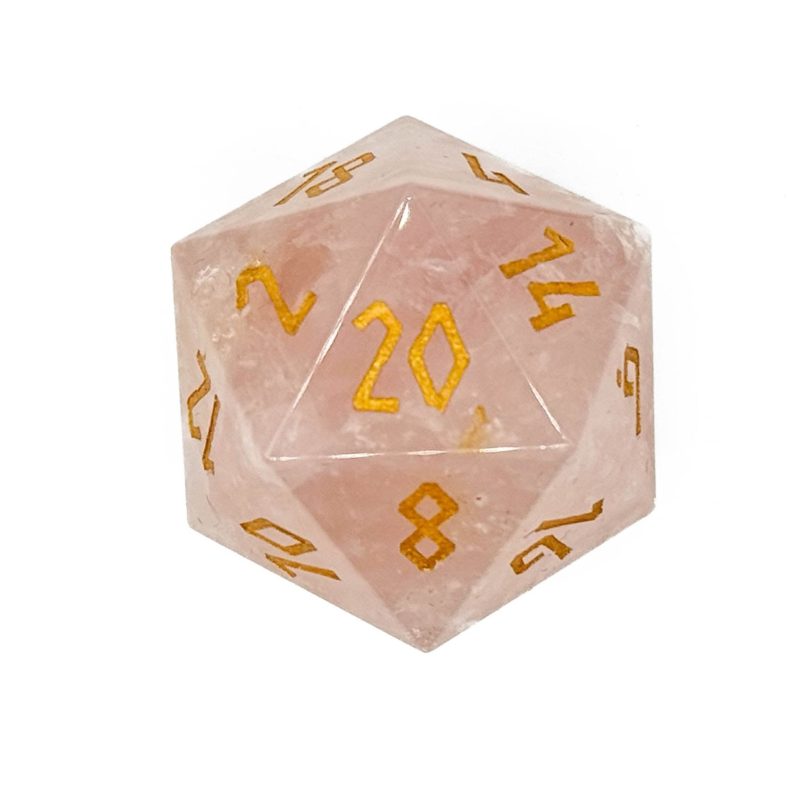 RoseQuartz Boulder30mmGemstoneDice