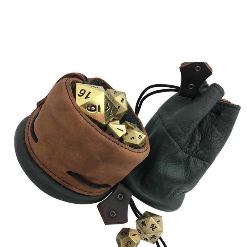 green and brown leather dice bag dice cup transformer leather dice bag ravenswood leather norse foundry dnd dice dd dice tabletop dice luxury dice precision dice dungeons and dragons 3