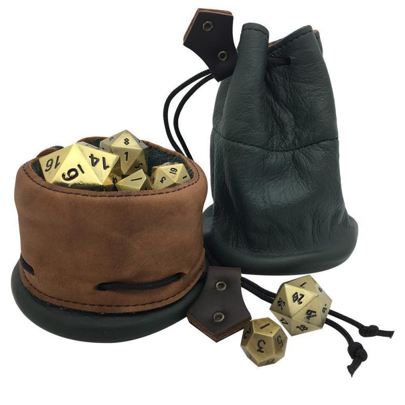 green and brown leather dice bag dice cup transformer leather dice bag ravenswood leather norse foundry dnd dice dd dice tabletop dice luxury dice precision dice dungeons and dragons